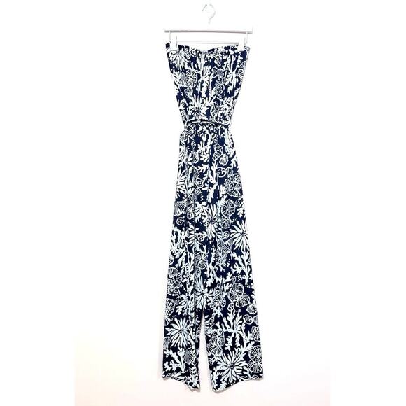 LILLY PULITZER FARRAH JUMPSUIT IN BLUE SIZE MEDIUM - Picture 2 of 7